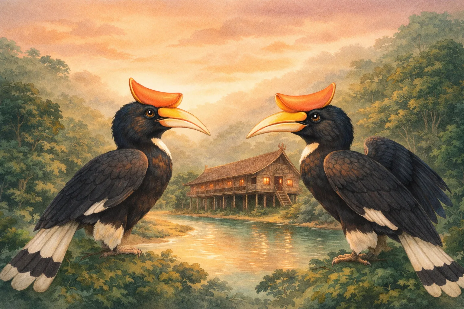 Sampul cerita Asal Usul Burung Enggang