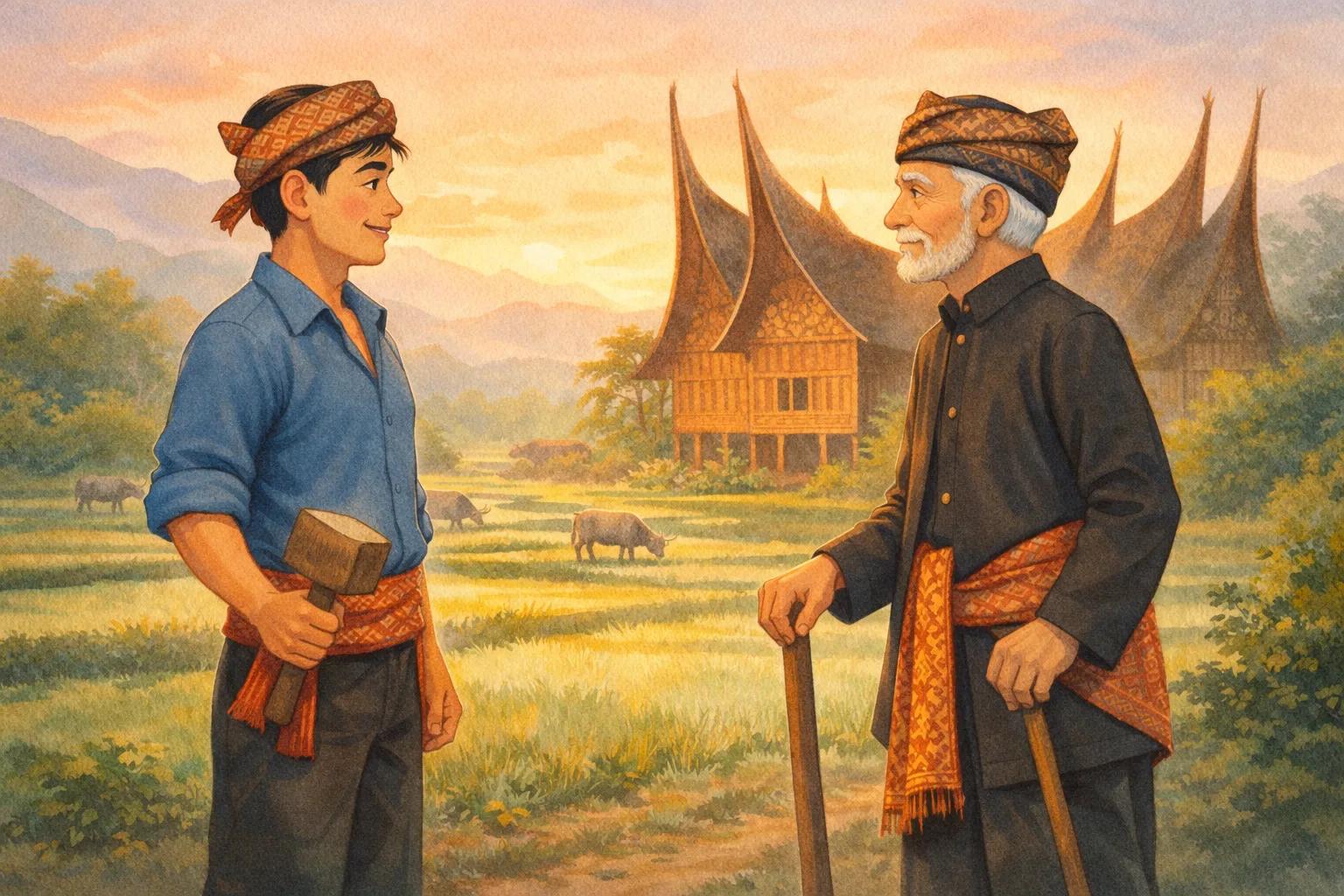 Sampul cerita Asal Usul Rumah Gadang