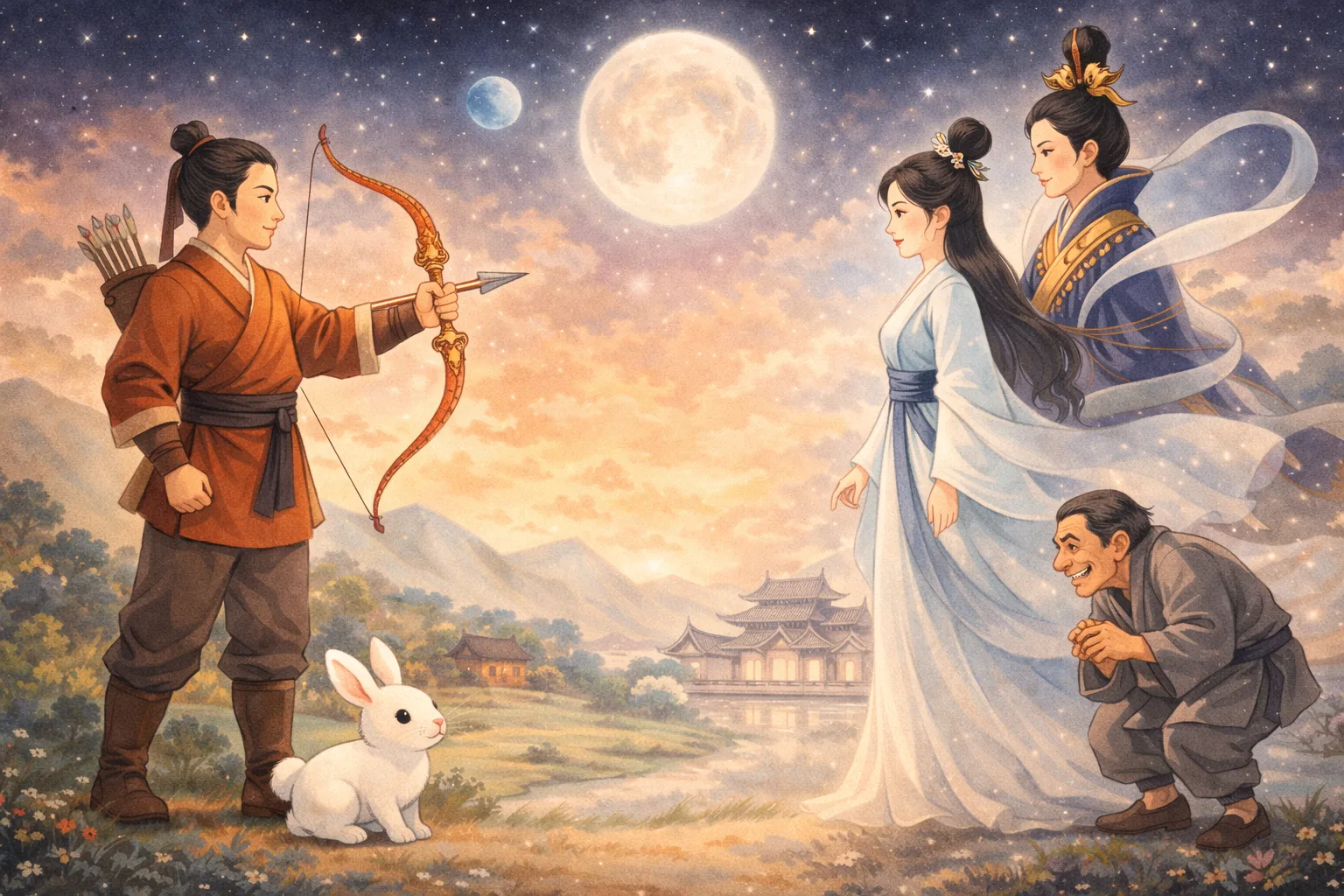Sampul cerita Chang'e Terbang ke Bulan