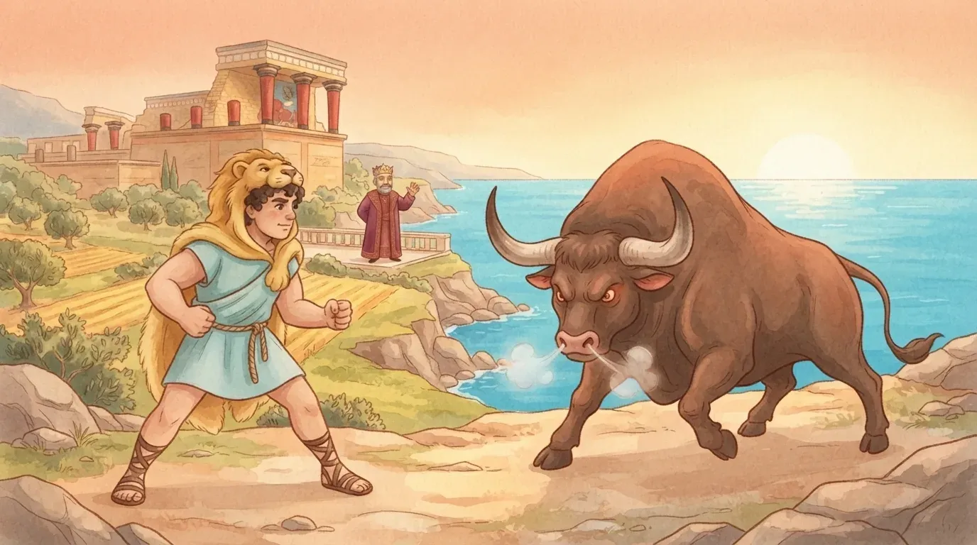 Sampul cerita Herkules dan Banteng Kreta