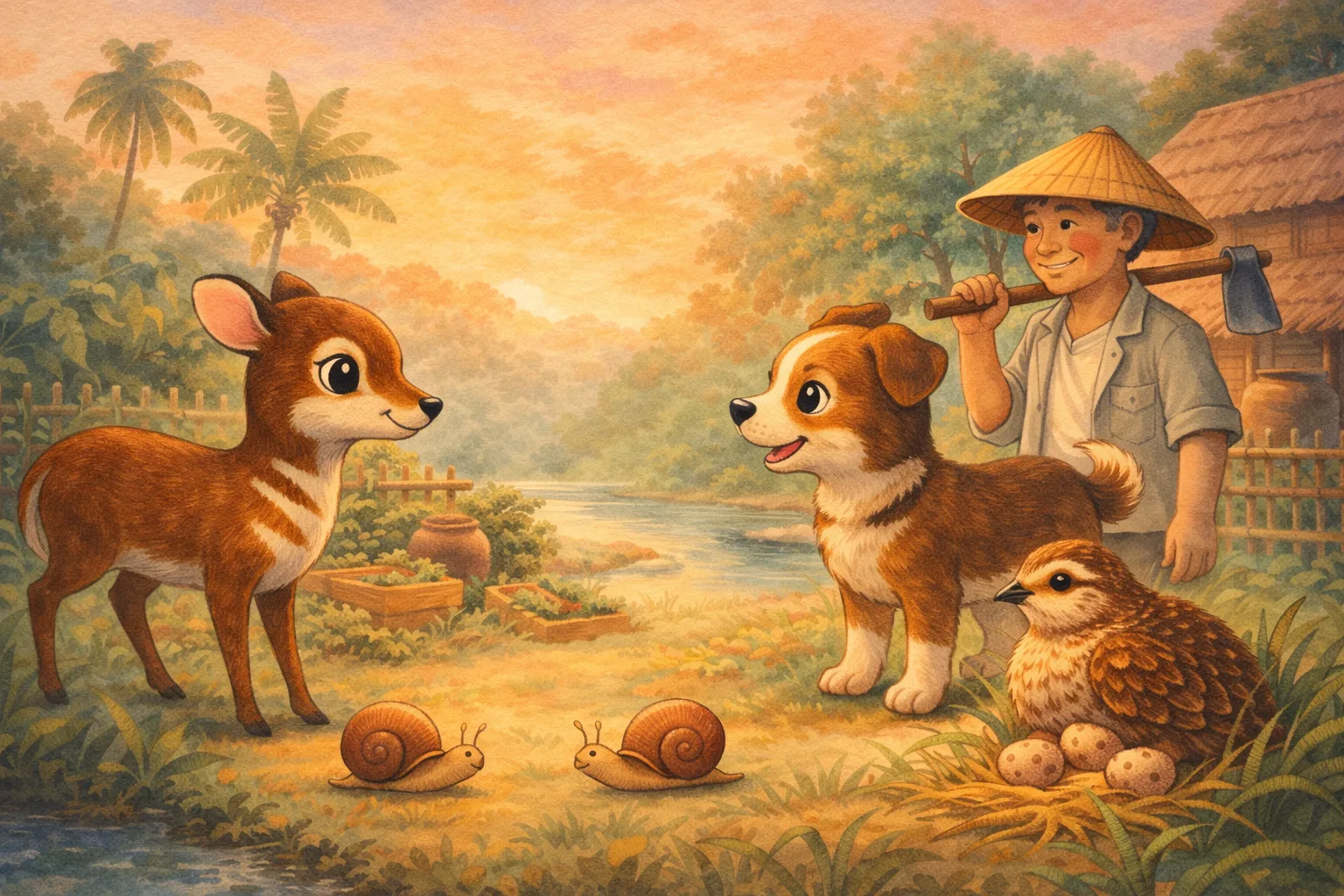 Sampul cerita Kancil dan Anjing Penjaga
