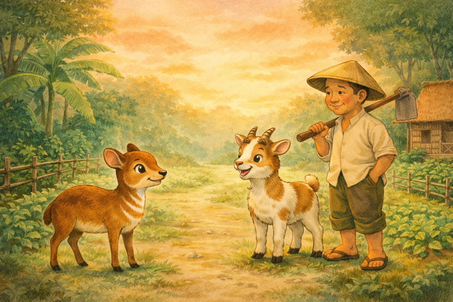 Sampul cerita Kancil dan Kambing di Kebun