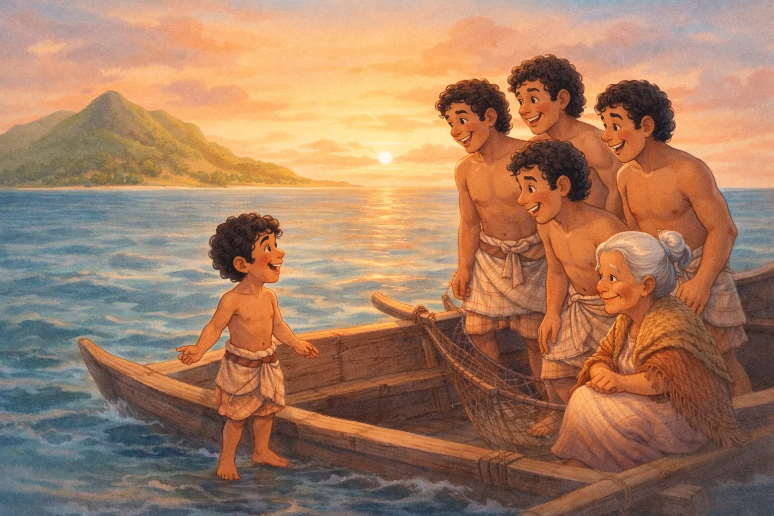 Sampul cerita Maui Memancing Pulau dari Laut