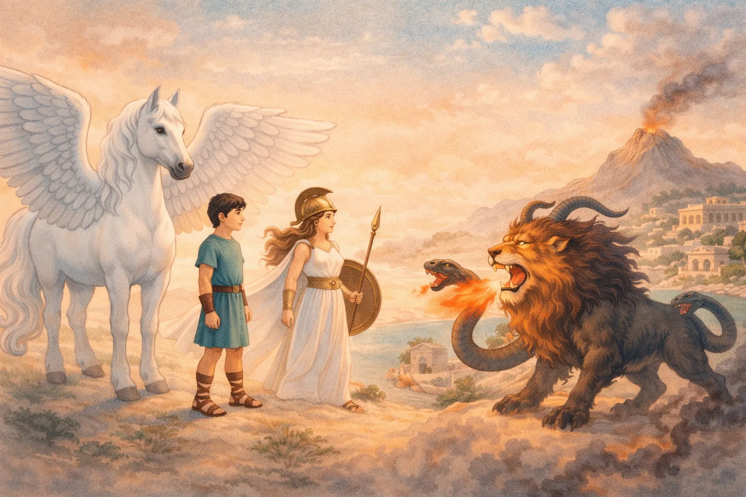 Sampul cerita Pegasus dan Bellerophon