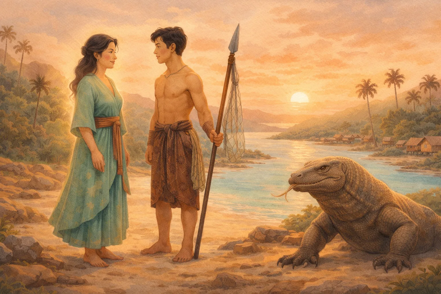 Sampul cerita Putri Naga dan Komodo