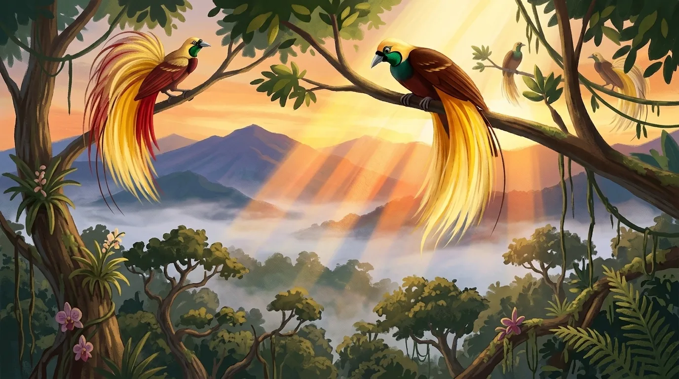 Sampul cerita Asal Usul Burung Cendrawasih